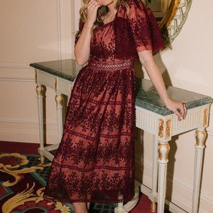 IvyCityCo Venice Dress With Flutter Sleeves - Size S